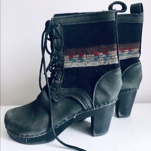 No.6 brand Suede & Wool Clogs